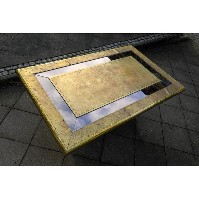 Vintage Rectangular Brass Coffee Table by Rodolfo Dubarry, 1970s For Sale - Image 17 of 18