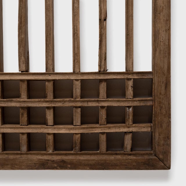 Asian Chinese Open Lattice Window Panel, C. 1850 For Sale - Image 3 of 3