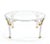 Jansen style Mid-Century Modern chrome brass glass coffee table. Perfect for a modern home.