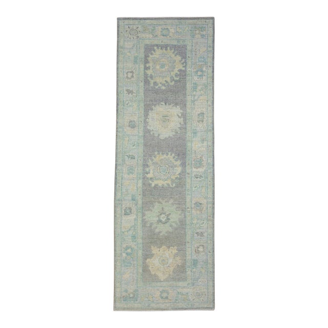 Turkish Oushak Runner Rug 2'11" x 8'7" #17451 For Sale