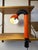 Danish Orange and Black Clamp Lamp For Sale - Image 3 of 11