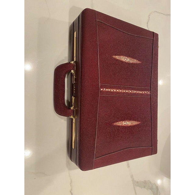 Vintage Mid Century Briefcase Presto Leather Stingray Briefcase Chairish