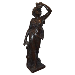 19th-Century Follower of Bacchus Bronze Sculpture