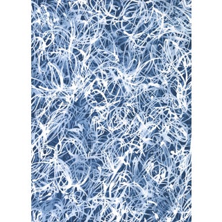 "Blue Chiffon No.4 - Layered Veil" - Blue Abstract Acrylic Painting on Canvas For Sale