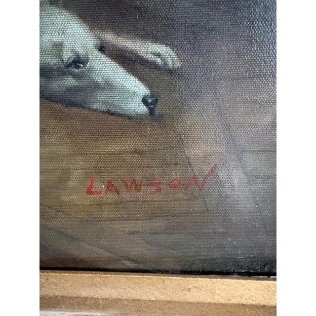 Late 19th Century Signed Lawson Oil Painting in Gilt Wood Frame For Sale - Image 5 of 8
