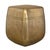 This Captivating Side Table, Casted Entirely From Aluminum, Showcases A Textured Aged Brass Finish With Subtle Banding...