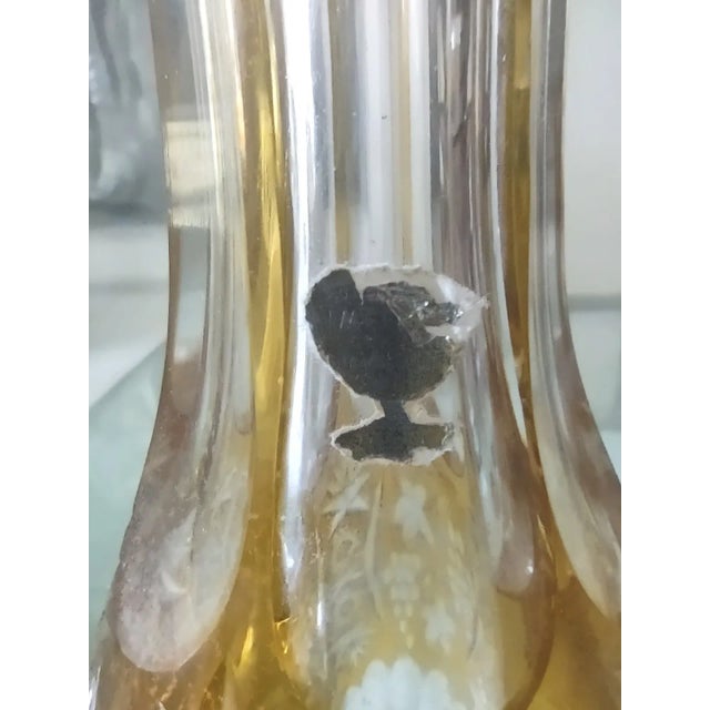 Yellow Late 20th Century Yellow Nachtmann Traube Crystal Vase For Sale - Image 8 of 9