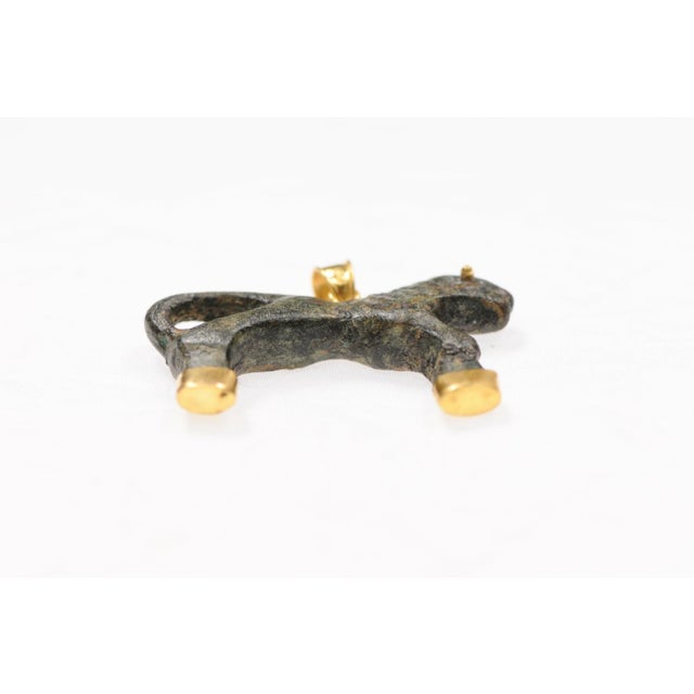 A bronze animal, possibly a panther, from Ancient Rome. There is a marvelous patina on this beautifully rustic animal...