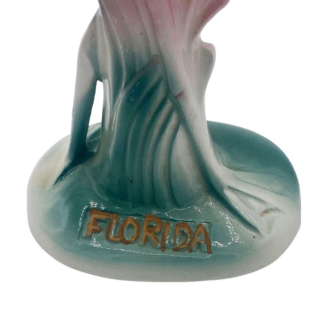 Mid-Century Modern 1950s Mid-Century "Meeting in Florida" Matching Ceramic Pink Flamingo Statues, Pair For Sale - Image 3 of 18