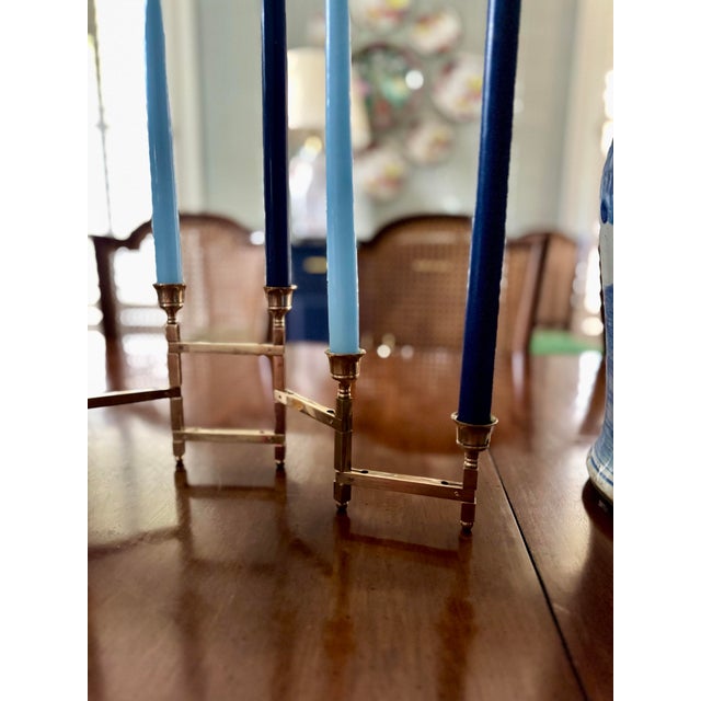 Brass Midcentury Brass 6 Candle Candelabra For Sale - Image 8 of 8