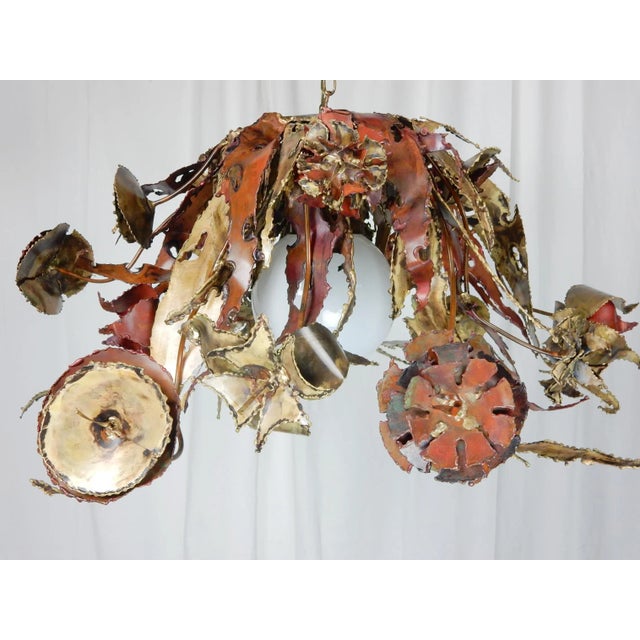 Artist Silas Seandel Brass & Copper Sculpture Chandelier For Sale In Las Vegas - Image 6 of 8