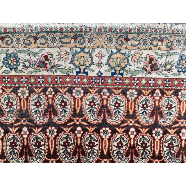 Antique Yazd Rug, 1890s For Sale - Image 9 of 18