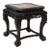 Antique Chinese Floral Carved Rosewood & Rouge Marble Top Side Table C1920 For Sale