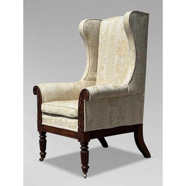 Antique William IV Mahogany Wing Back Chair, 1830 For Sale - Image 9 of 10