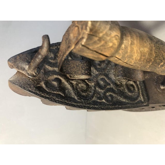 Antique Cast Iron Charcoal Griddle For Sale - Image 10 of 14