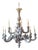 20th Century French Carved and Painted Wood Twelve-Light Chandelier For Sale