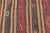 1960s Traditional Ethnic Red Striped Cicim Natural Wool Kilim Rug For Sale - Image 11 of 13