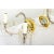 A pair of vintage mid-20th century French “Maria Theresa” style wall sconces in a dazzling array of glass techniques, set...