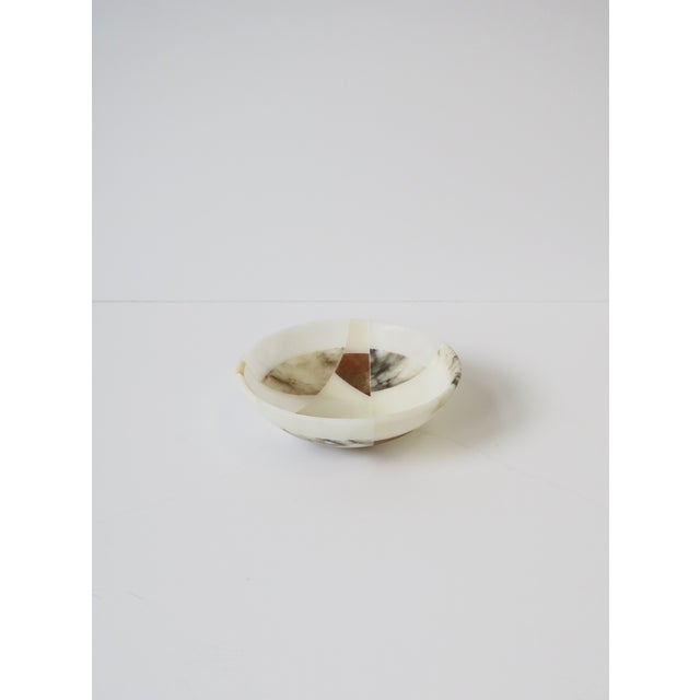 White Italian Marble Bowl Trinket Jewelry Dish For Sale - Image 8 of 10
