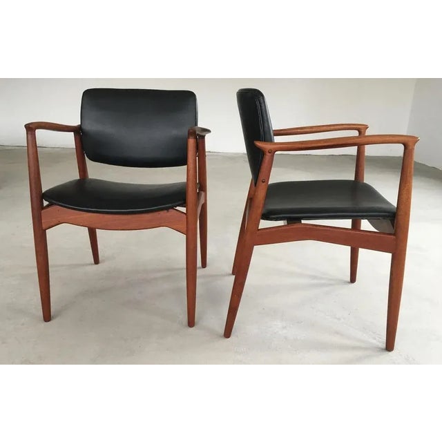 1960s Set of Captains Chairs by Erik Buch, Restored with Customizable Reupholstery, 1960s For Sale - Image 5 of 8