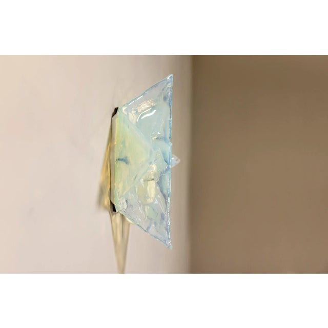 Late 20th Century Wall Lamp in Light Blue Murano Glass from Mazzega, Italy, 1970s For Sale - Image 5 of 14