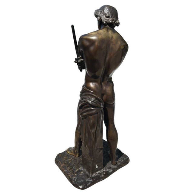 Jean-Jacques Feuchère, Sculpture Depicting Spartacus, 1800s, Bronze For Sale - Image 4 of 10