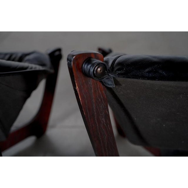 Animal Skin Luna Lounge Chairs by Odd Knutsen, Norway, 1970s For Sale - Image 7 of 11