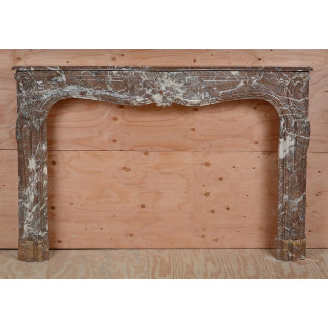 18th Century Antique Louis XV Rouge Rince Marble Mantel For Sale - Image 10 of 10