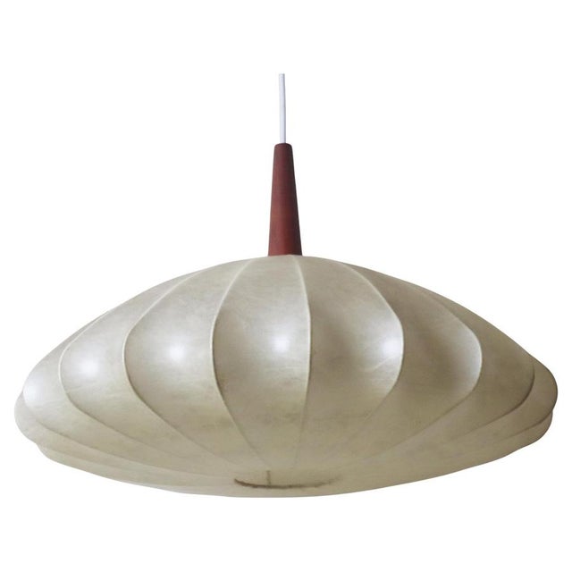 Cocoon Flower Pendant Lamp attributed to Friedel Brauer for Goldkant, 1960s For Sale - Image 16 of 16