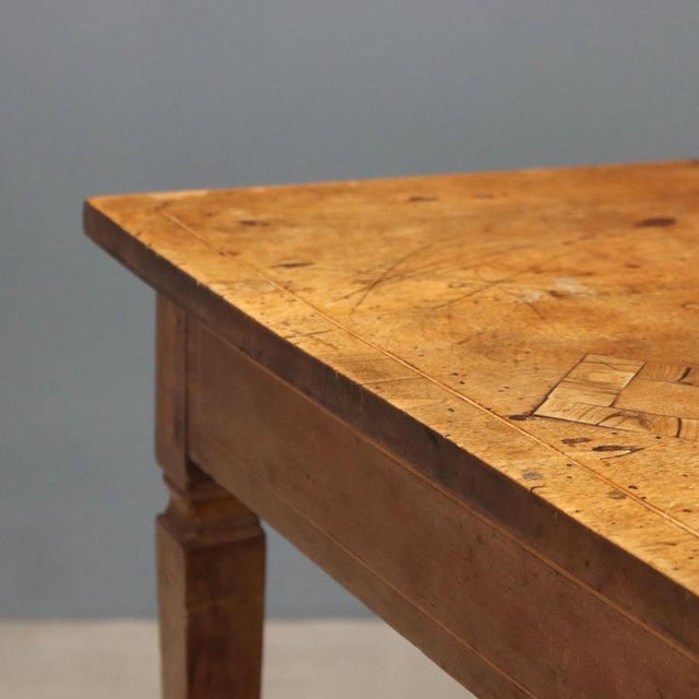 18th Century 18th Century Neoclassical Walnut Table with Inlays, Italy For Sale - Image 5 of 11