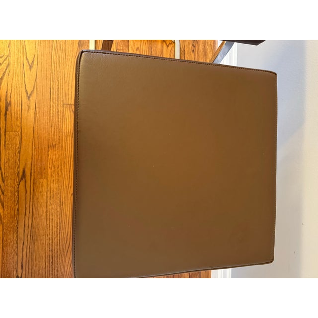 Knoll Four Seasons Chrome and Leather Barstools - Set of 2 For Sale - Image 10 of 12