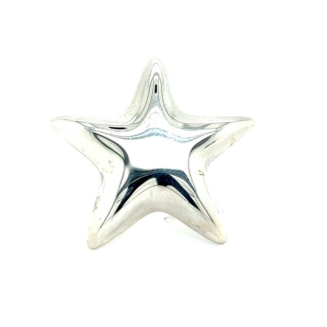 1990s Tiffany & Co Estate Puffed Star Brooch Sterling Silver For Sale In New York - Image 6 of 7