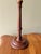 1990s 1990s Wood and Brass Pillar Candlestick Lamp Pair With Pleated Shades For Sale - Image 5 of 13