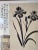 Black Vintage Asian Inspired Botanical Watercolor Signed Gladdinig. For Sale - Image 8 of 10