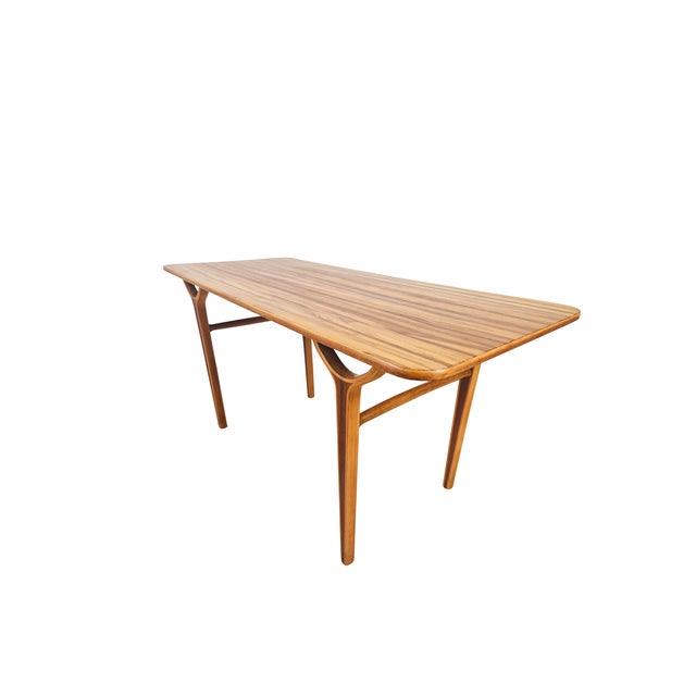 Brown AX Series Tigerwood Coffee Table by Peter Hvidt & Orla Mølgaard-Nielsen, 1950s For Sale - Image 8 of 8