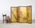 Fascinating Japanese Showa period four-panel folding byobu screen depicting a pair of Karashishi foo dogs or lions...