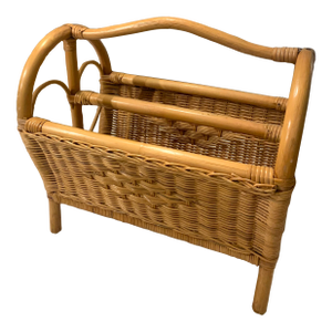 Vintage Rattan Storage Rack