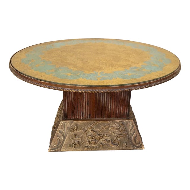 20th Century Art Deco Wooden Coffee Table and Chosen Glass, 1930s For Sale