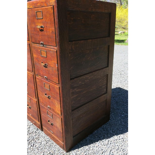 Antique Library Bureau Sole Makers File Cabinets a Pair | Chairish