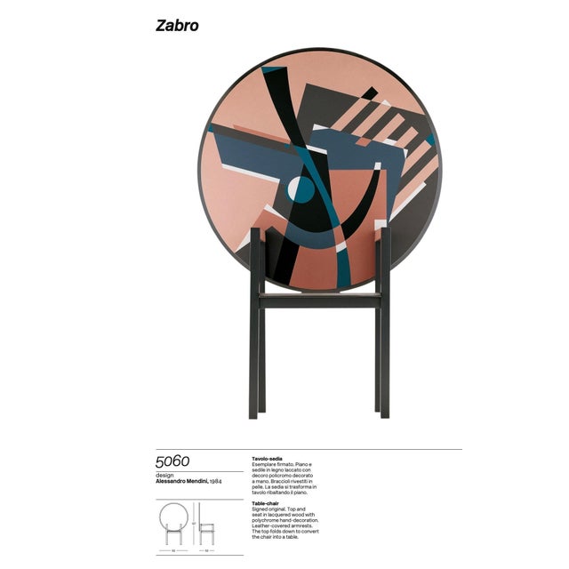 This amazing collectors piece of Post-Modern design is an original 1980s production of the 'Zabro' chair (which easily...