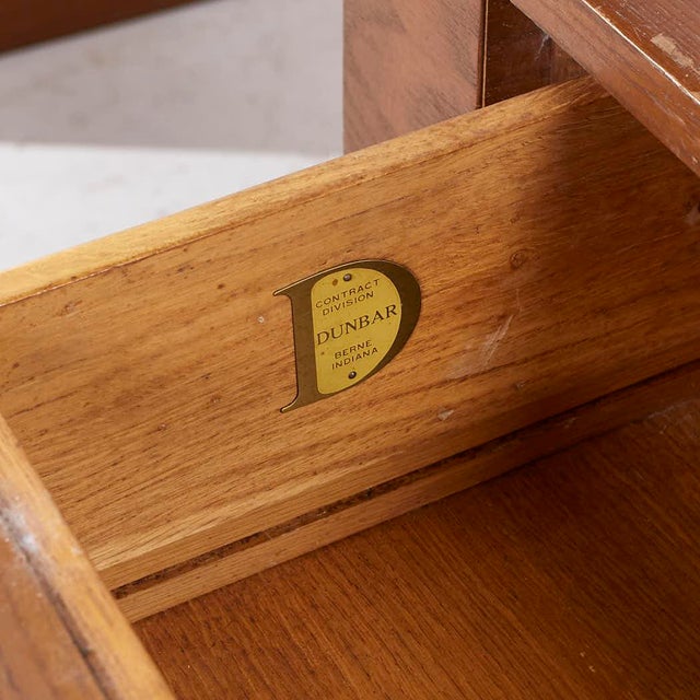 Roger Sprunger for Dunbar Mid Century Executive Oak Desk For Sale - Image 9 of 9