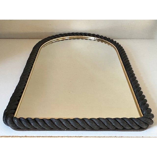 Black Rope Mirror, 1960s For Sale - Image 4 of 16
