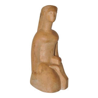 Circa 1949 V. Goodman Terracotta Sculpture For Sale