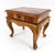 A miniature salesman’s sample-sized Louis XV style burl wood walnut writing desk in a warm, honey-brown finish with a...
