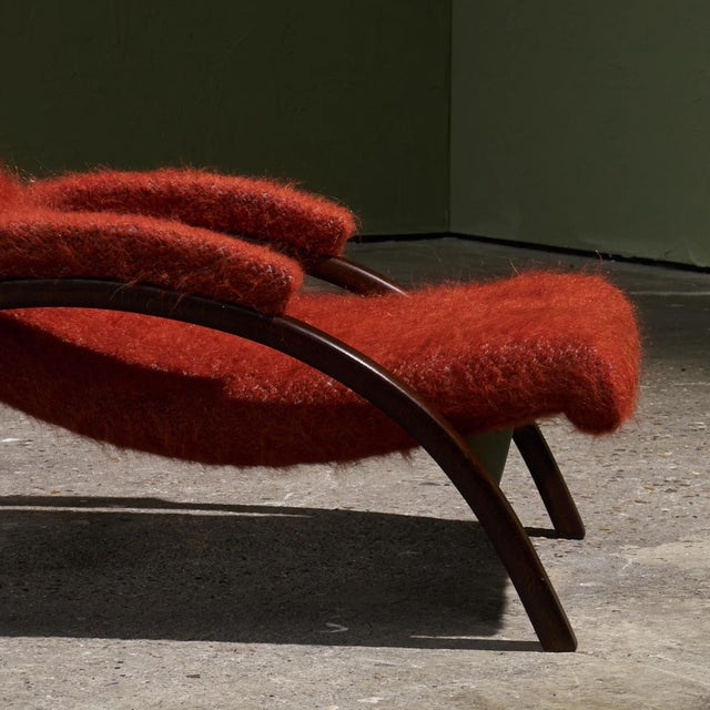 Sculptural Reclining Lounge Chairs in Pierre Frey Yeti Fabric, Italy, Set of 2 For Sale - Image 11 of 14