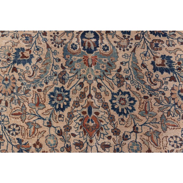 Persian Antique Persian Meshad Wool Rug For Sale - Image 3 of 9
