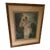 1970s Antique Signed Print of Woman in Garden, Framed For Sale