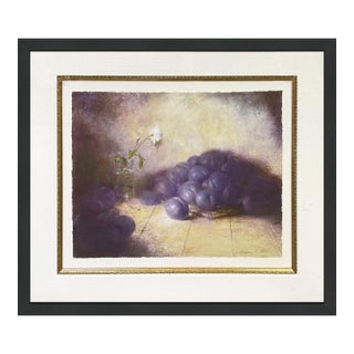 Michael Gorban, Still Life With Plums, Hand Signed Serigraph, 27 X 30 In. Framed, Edition of 250 For Sale