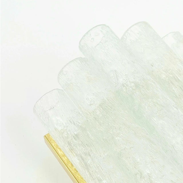 1960s Mid-Century Modern Ice Glass Wall Lights from Doria Leuchten, Germany, 1960s, Set of 2 For Sale - Image 5 of 12