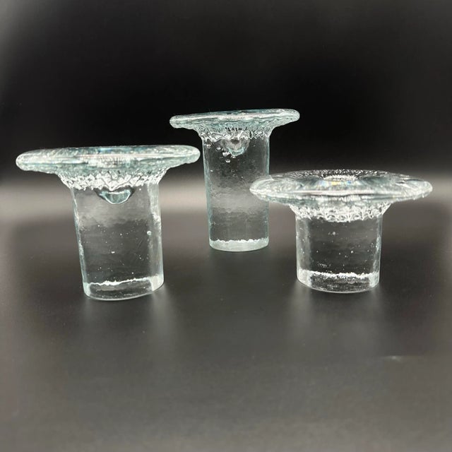 Stunning set of solid crystal candleholders mushroom-shaped. The quality and the beauty they possess are remarkable. The...